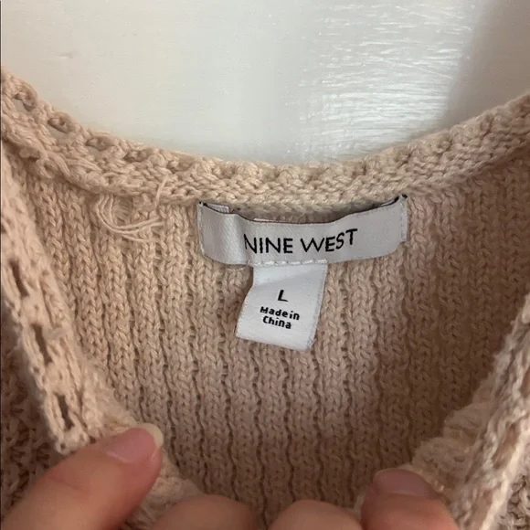 Nine West Taupe Knit Sweater Tank - Picture 2 of 4